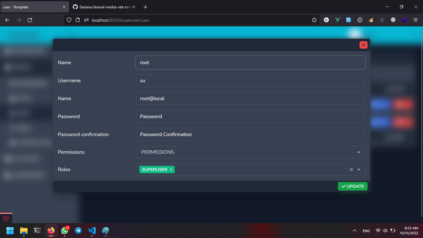laravel-inertia-vite-template screenshot 9