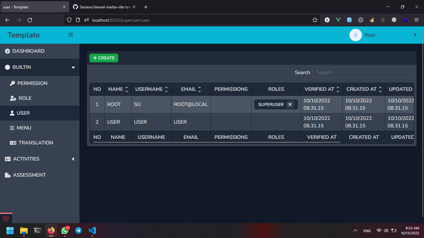 laravel-inertia-vite-template screenshot 7