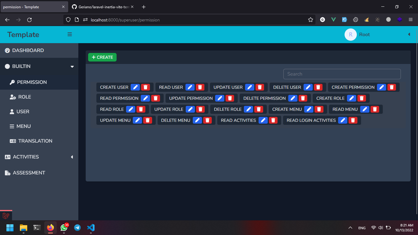 laravel-inertia-vite-template screenshot 1
