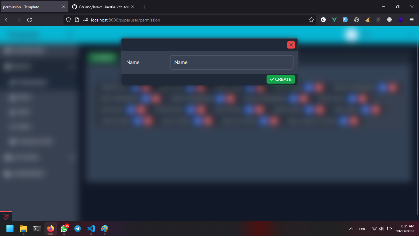 laravel-inertia-vite-template screenshot 2