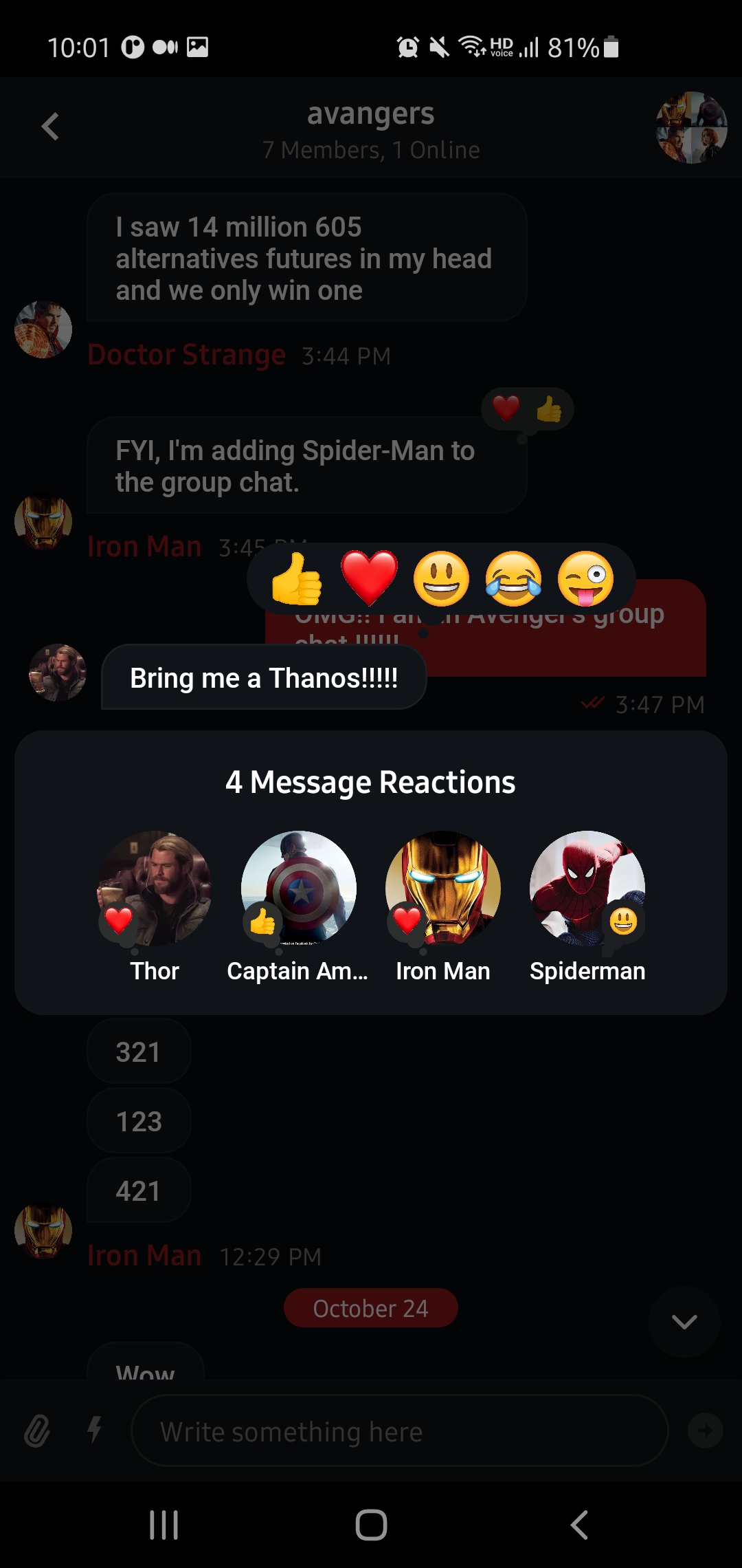 AvengersChat screenshot 9