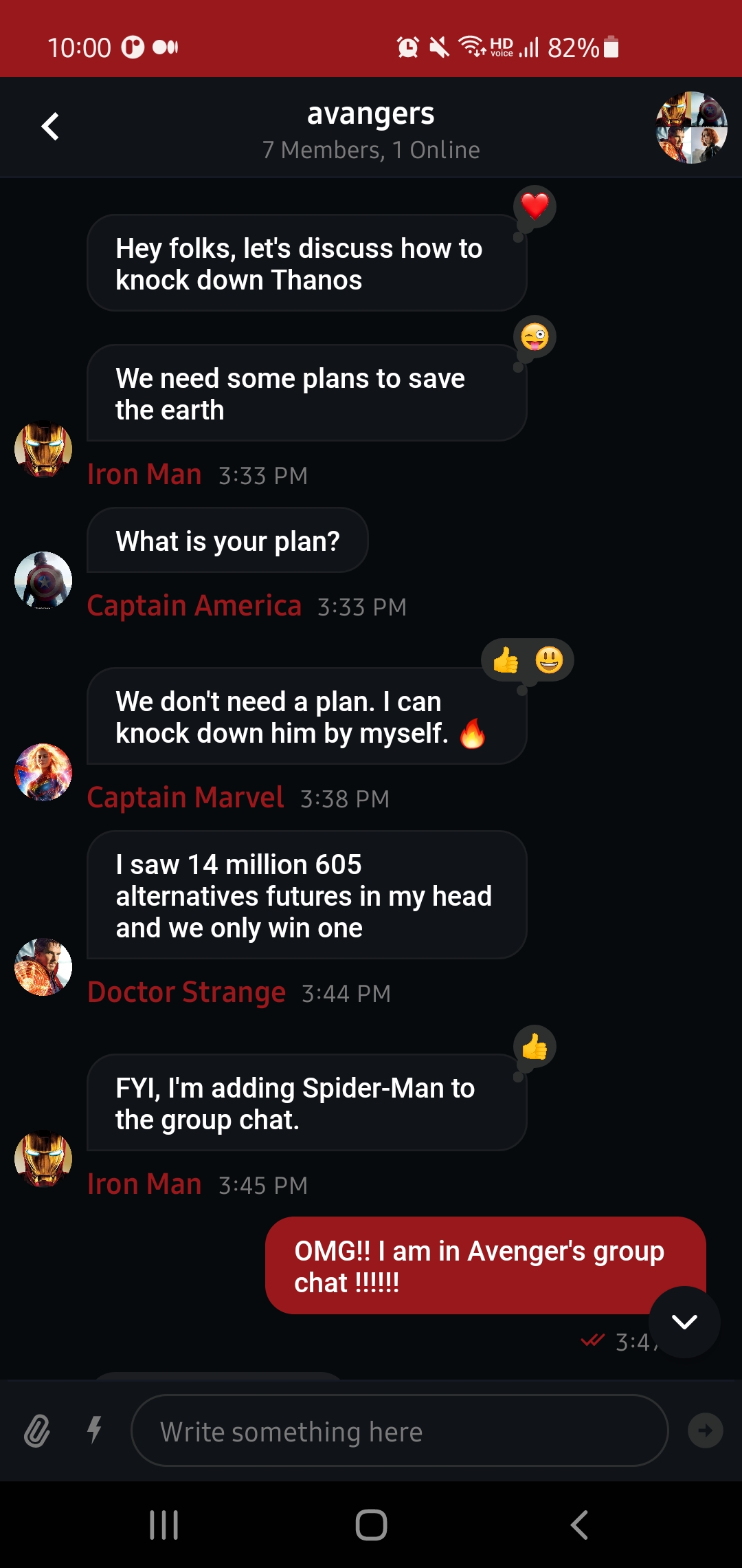 AvengersChat screenshot 8
