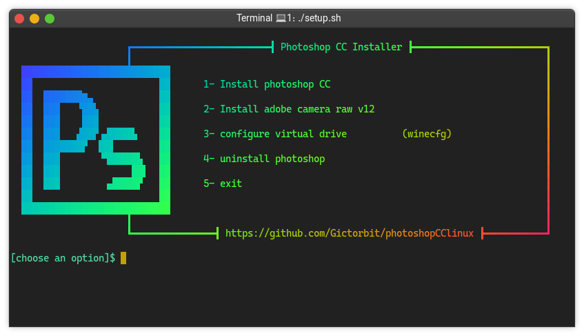 photoshopCClinux screenshot 2