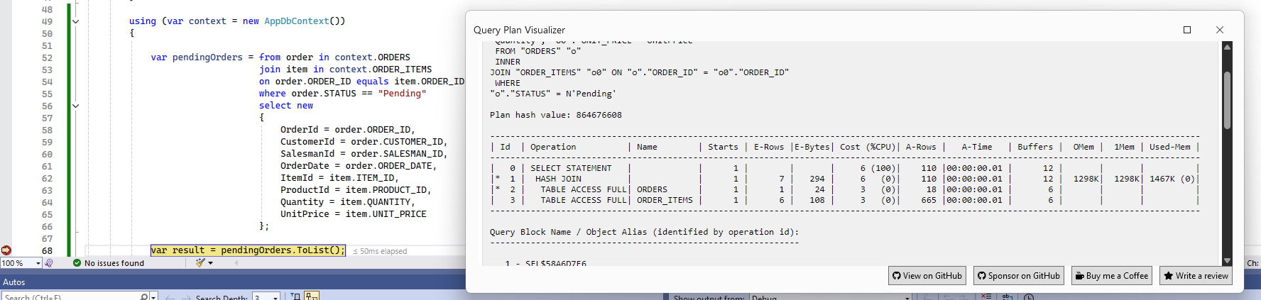 EFCore.Visualizer screenshot 10