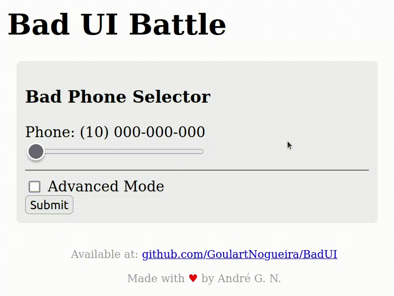 BadUI screenshot 1