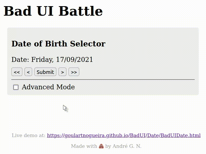 BadUI screenshot 2
