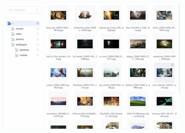 FileManagerJS screenshot 1