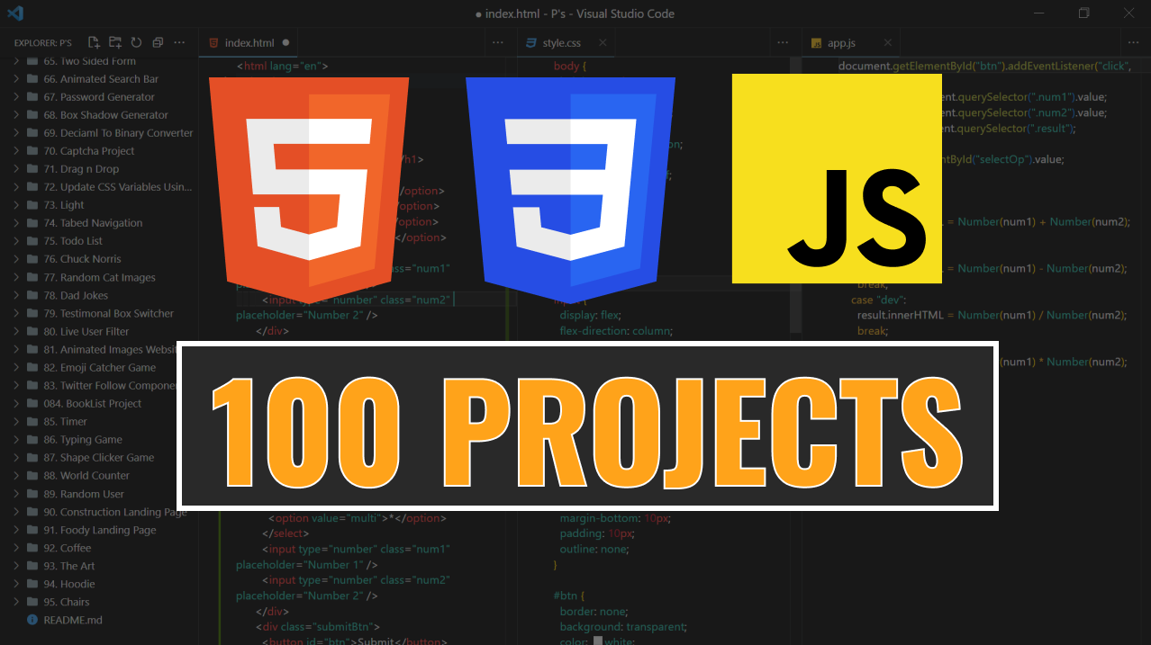 HTML-CSS-JavaScript-100-Projects screenshot 1