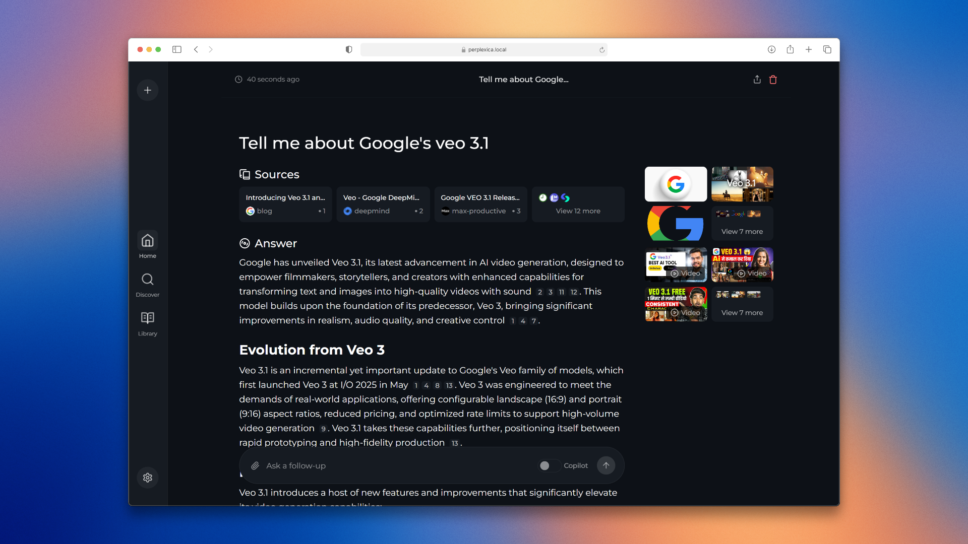 Perplexica screenshot 1