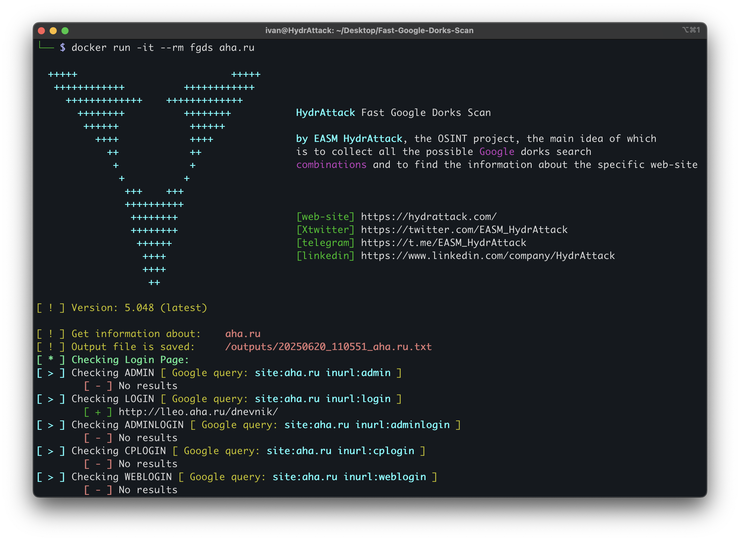 Fast-Google-Dorks-Scan screenshot 1
