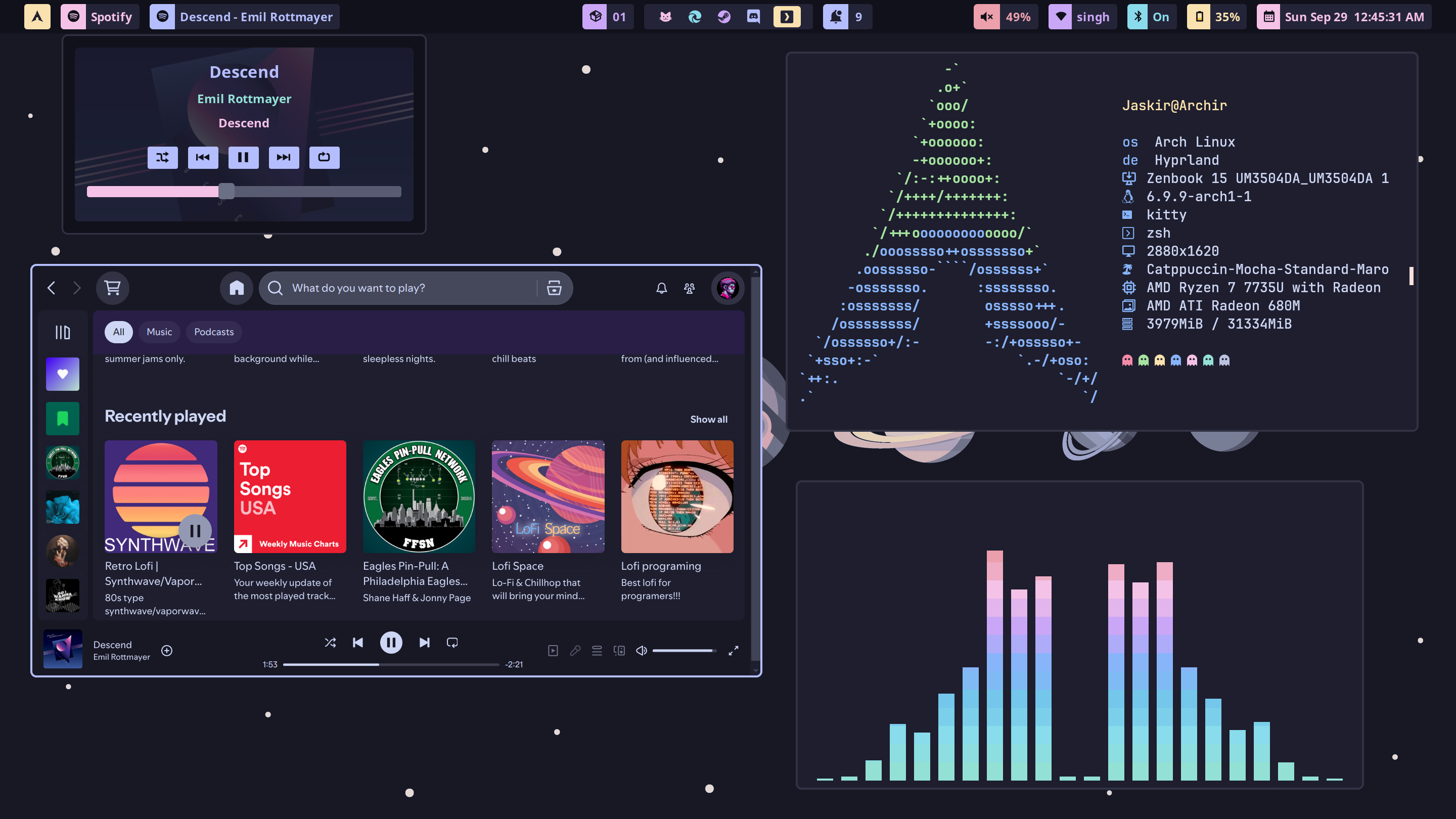 HyprPanel screenshot 2