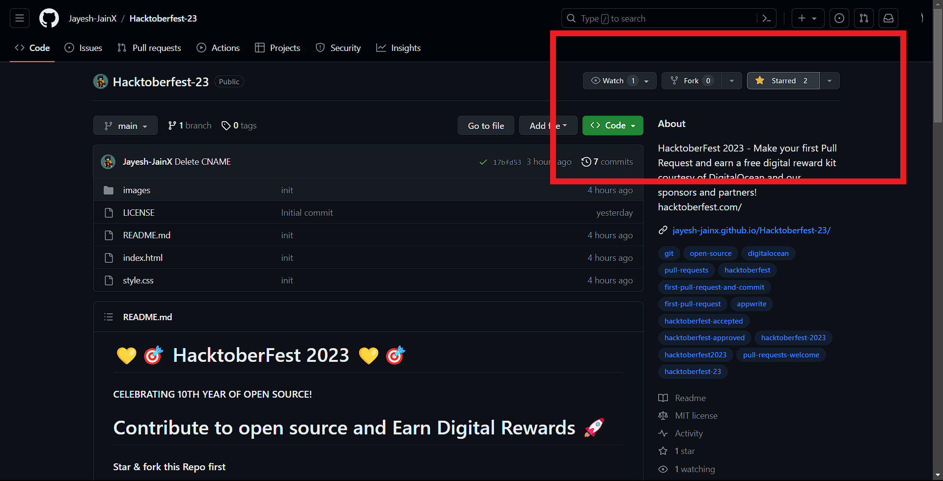 Hacktoberfest-23 screenshot 2