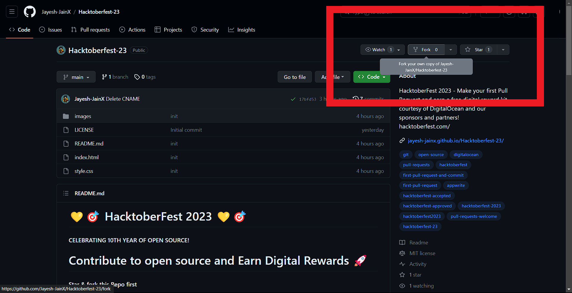 Hacktoberfest-23 screenshot 3