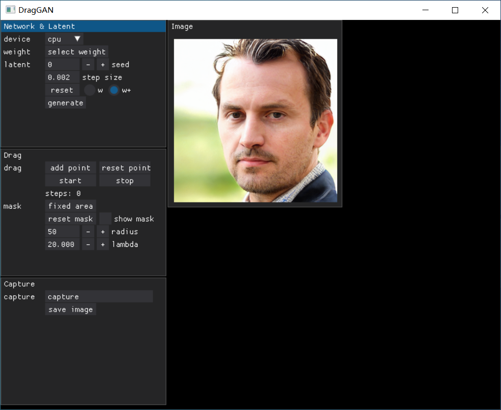 DragGAN screenshot 2
