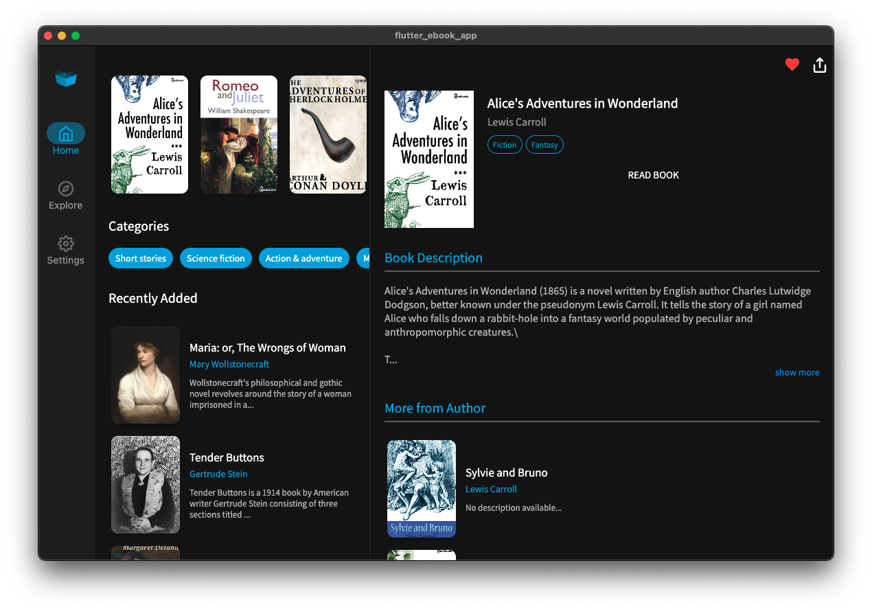 FlutterEbookApp screenshot 2