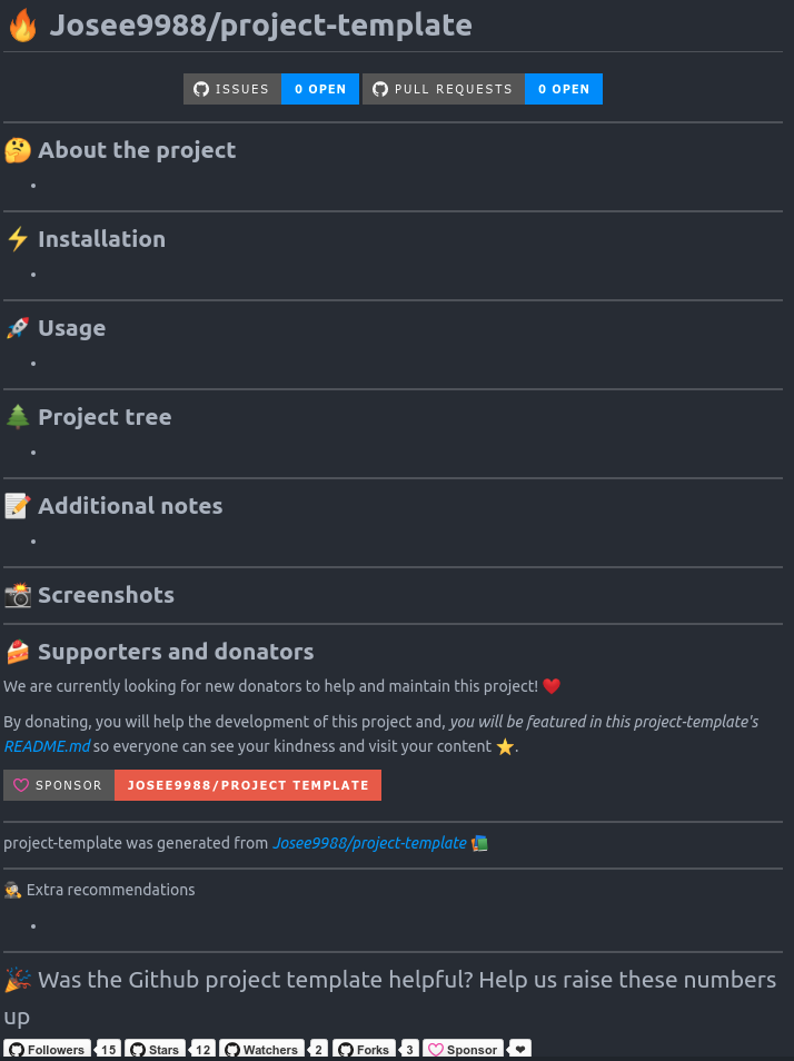 project-template screenshot 4