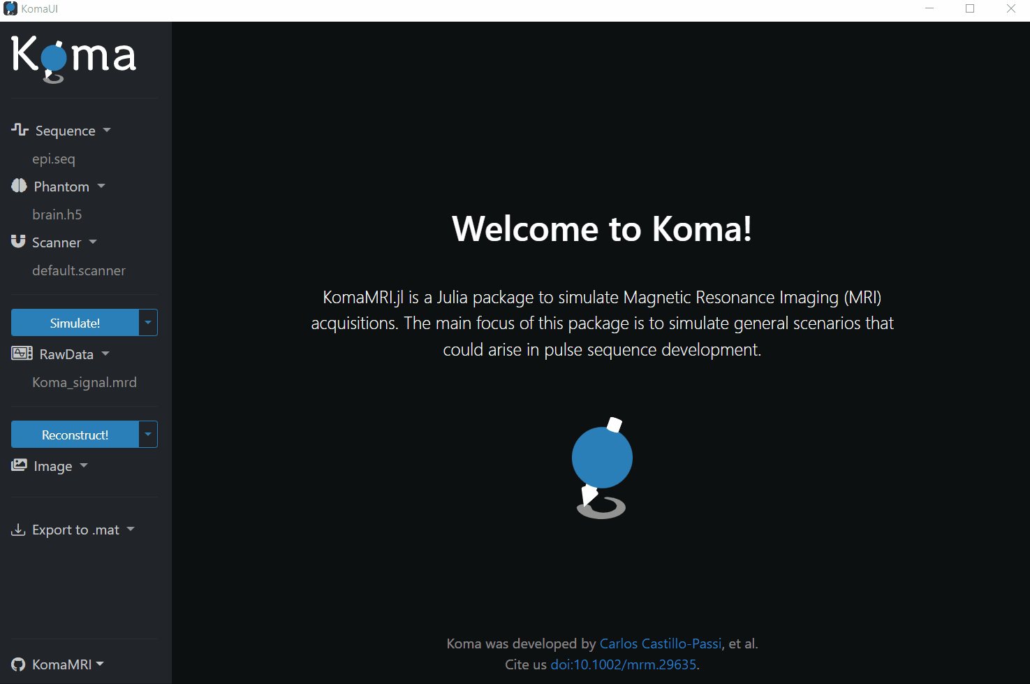 KomaMRI.jl screenshot 1