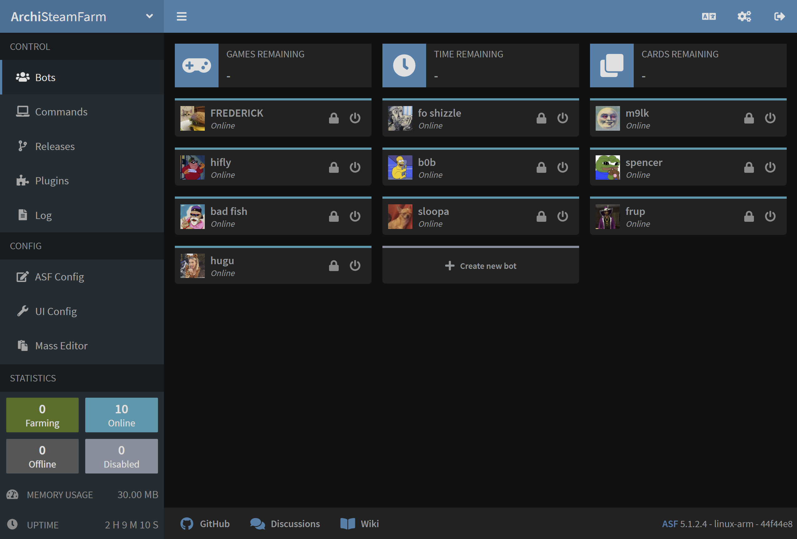 ASF-ui screenshot 1
