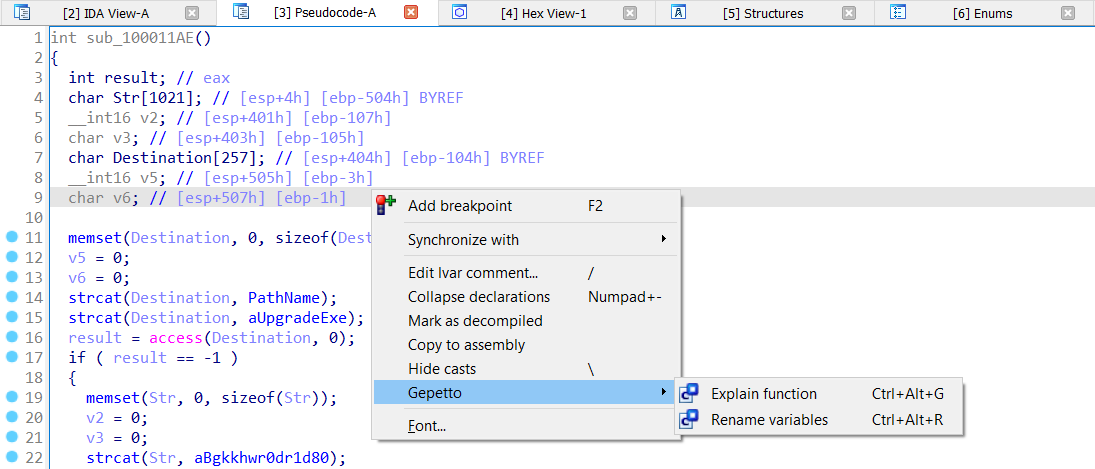 Gepetto screenshot 2