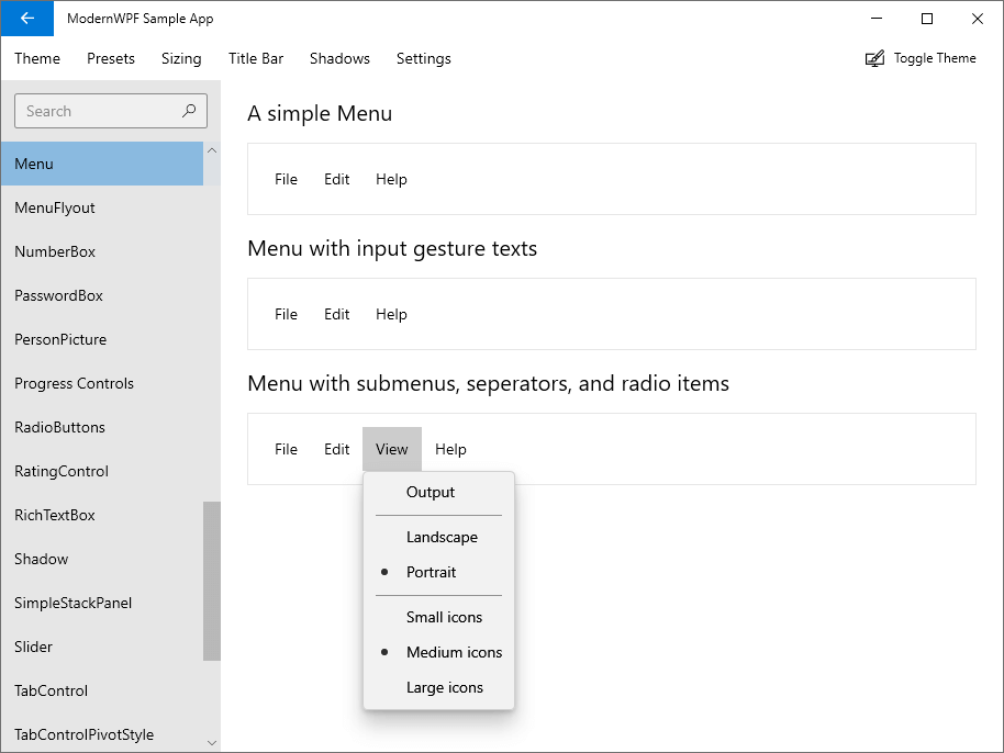 ModernWpf screenshot 10