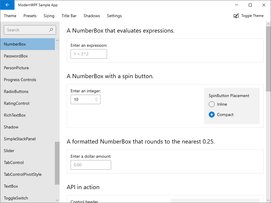 ModernWpf screenshot 5