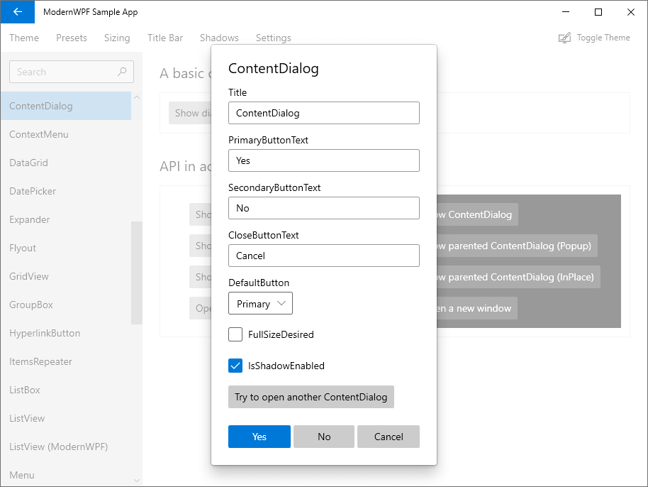 ModernWpf screenshot 6