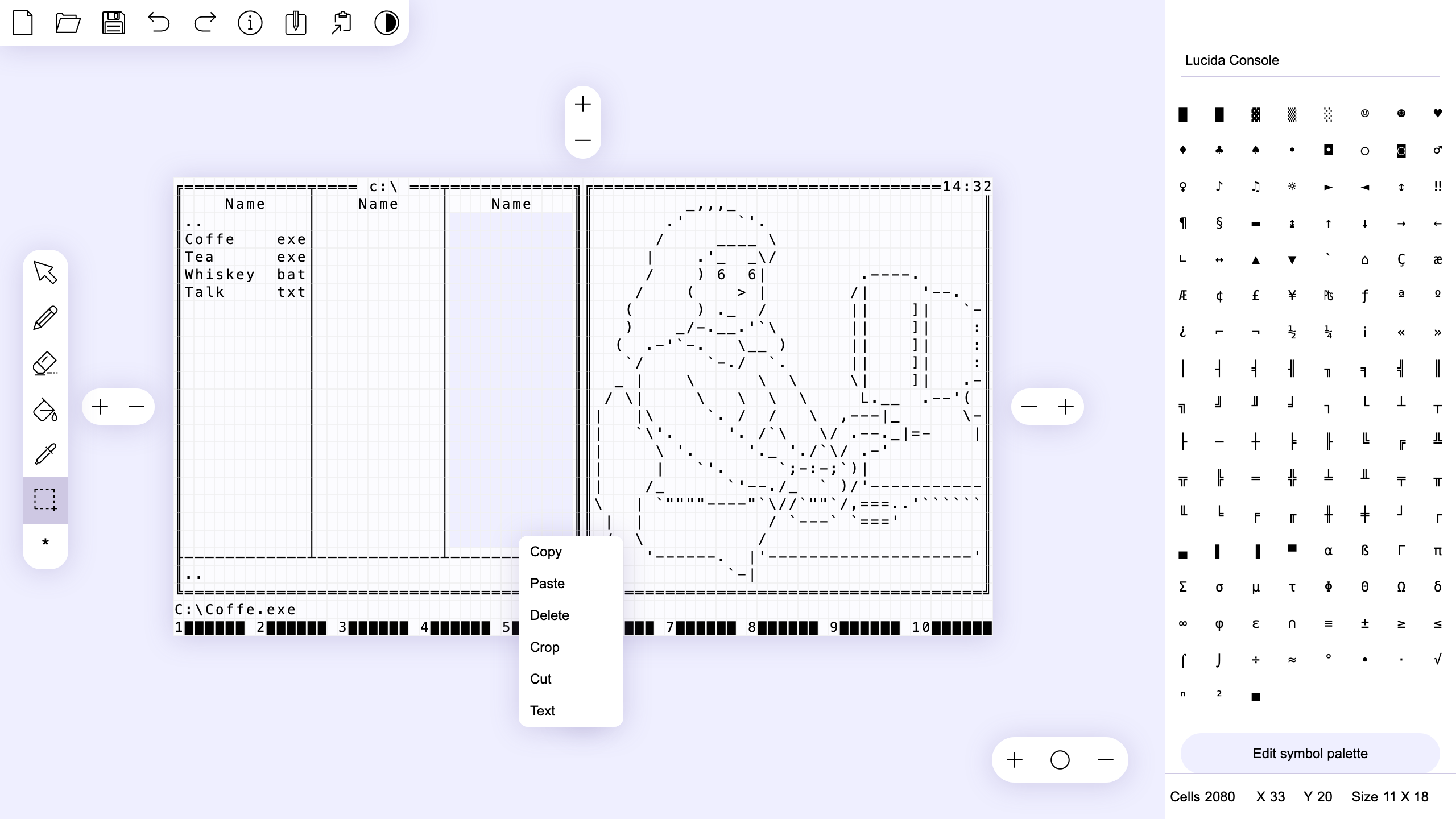ASCII_Art_Paint screenshot 1