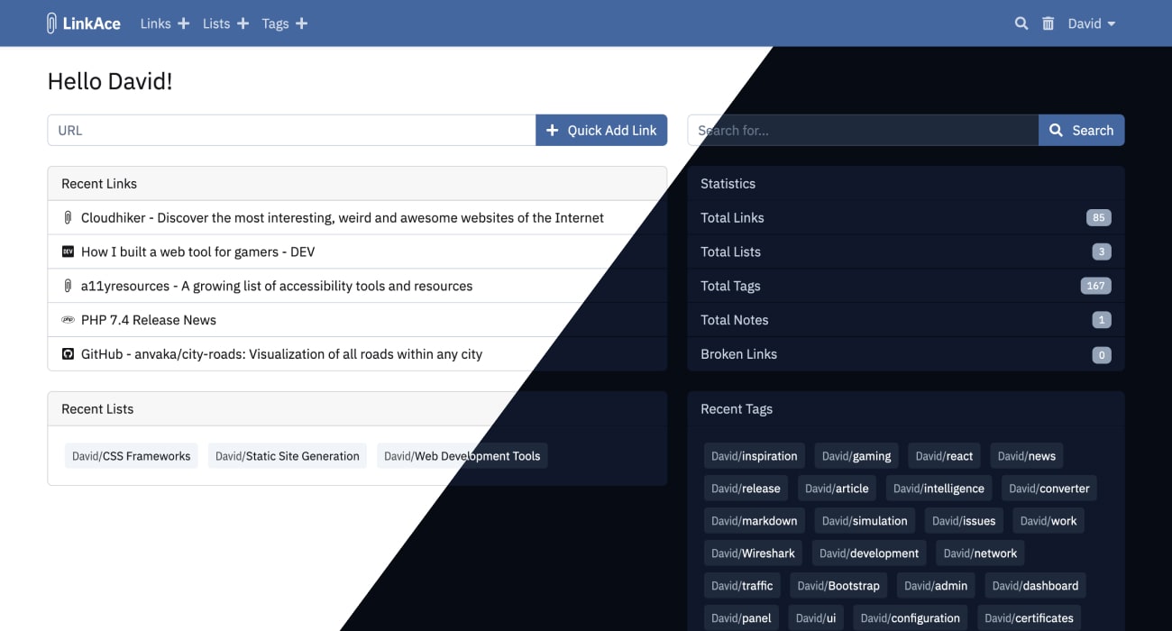 LinkAce screenshot 2