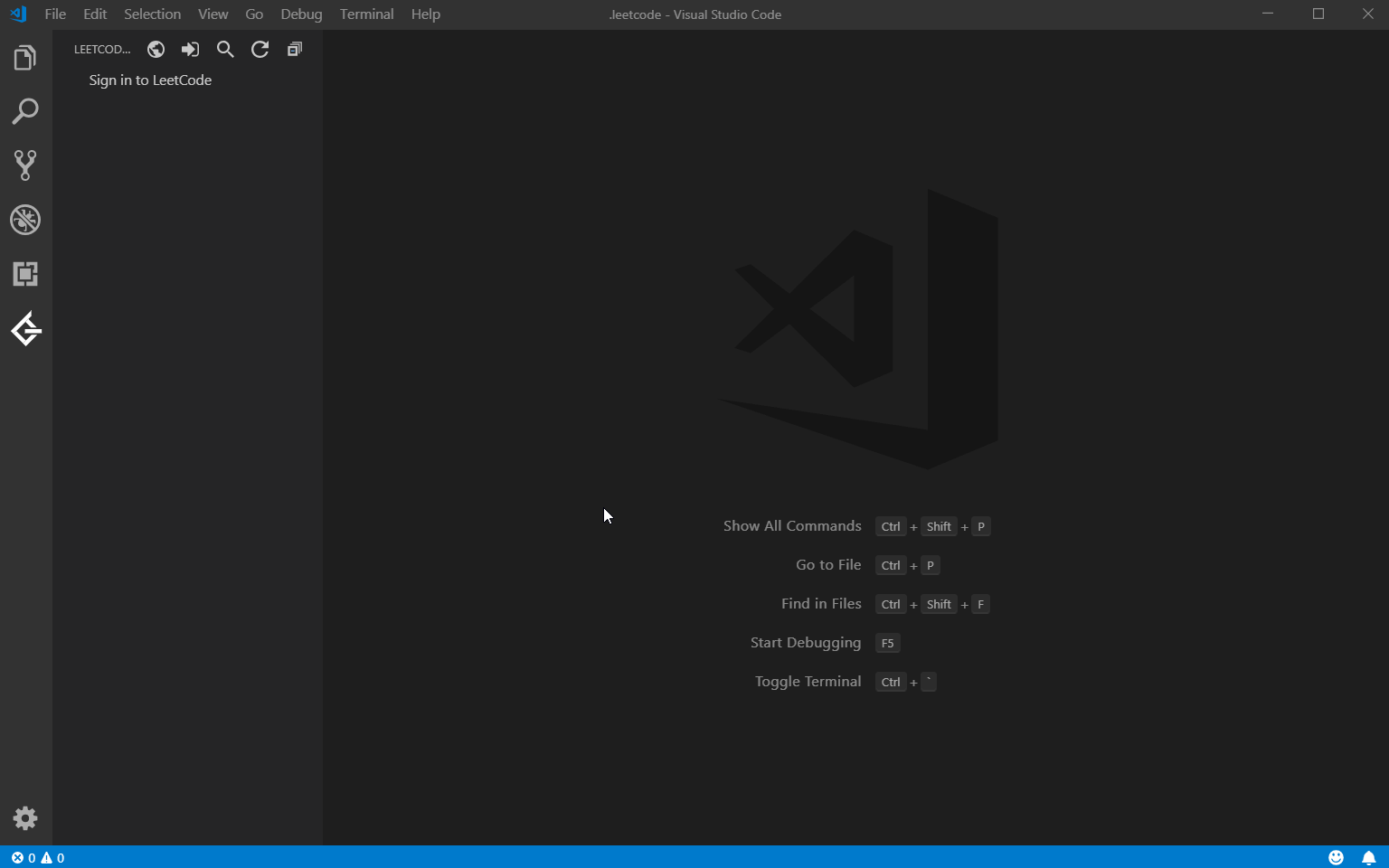 vscode-leetcode screenshot 2