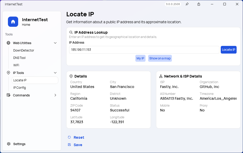 InternetTest screenshot 3
