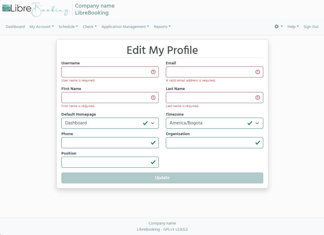 librebooking screenshot 4