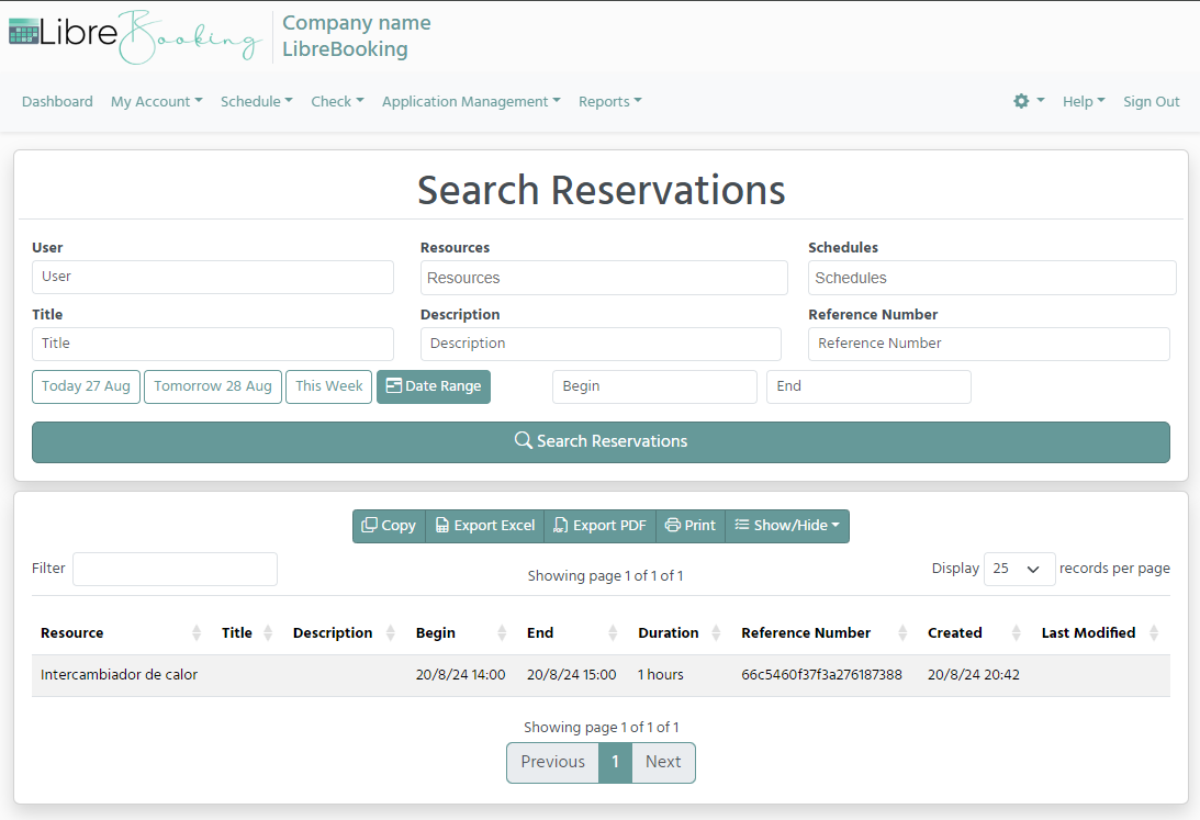 librebooking screenshot 5