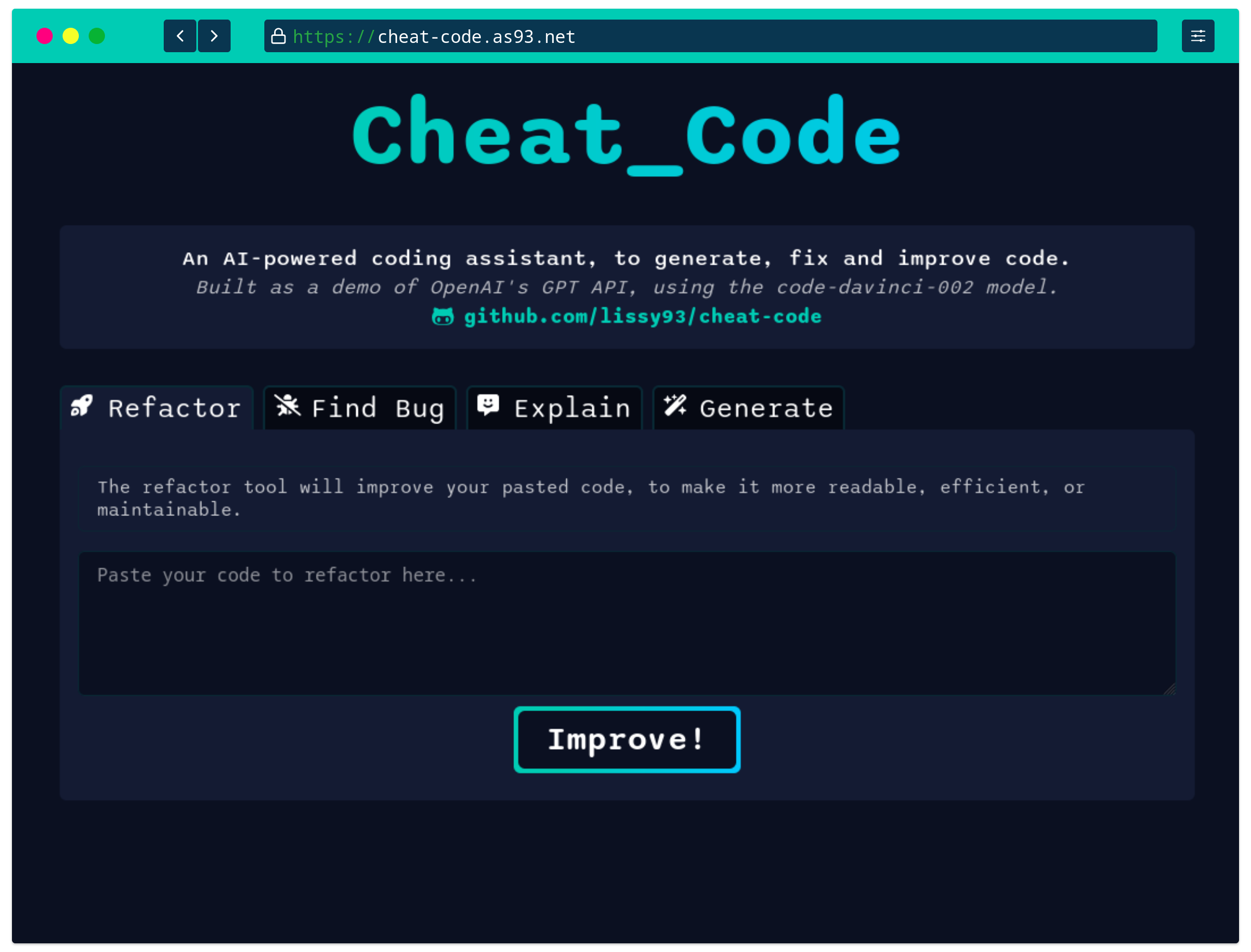 cheat-code screenshot 1