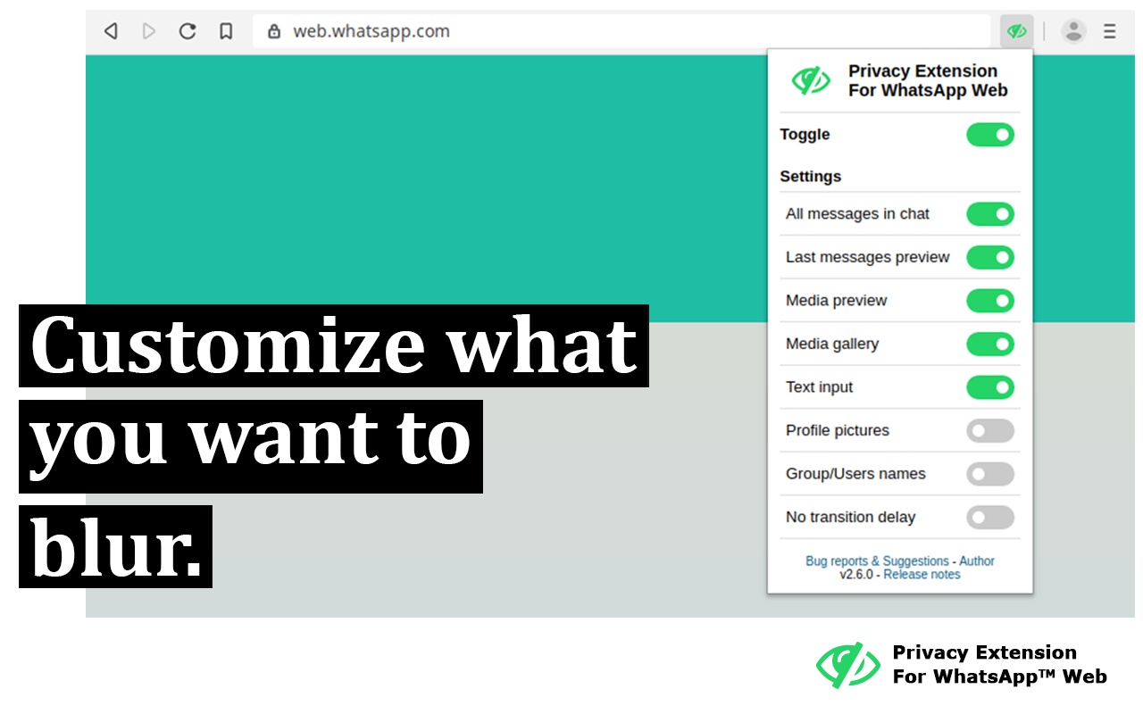 Privacy-Extension-For-WhatsApp-Web screenshot 2
