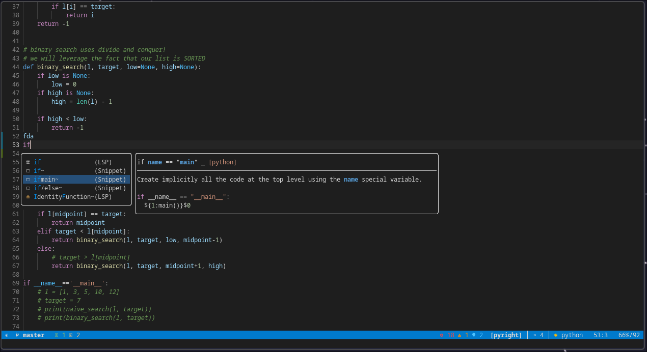 darkplus.nvim screenshot 4