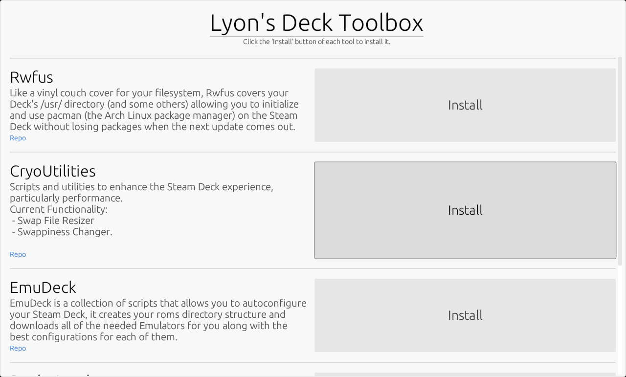 lyon-deck-toolbox screenshot 1