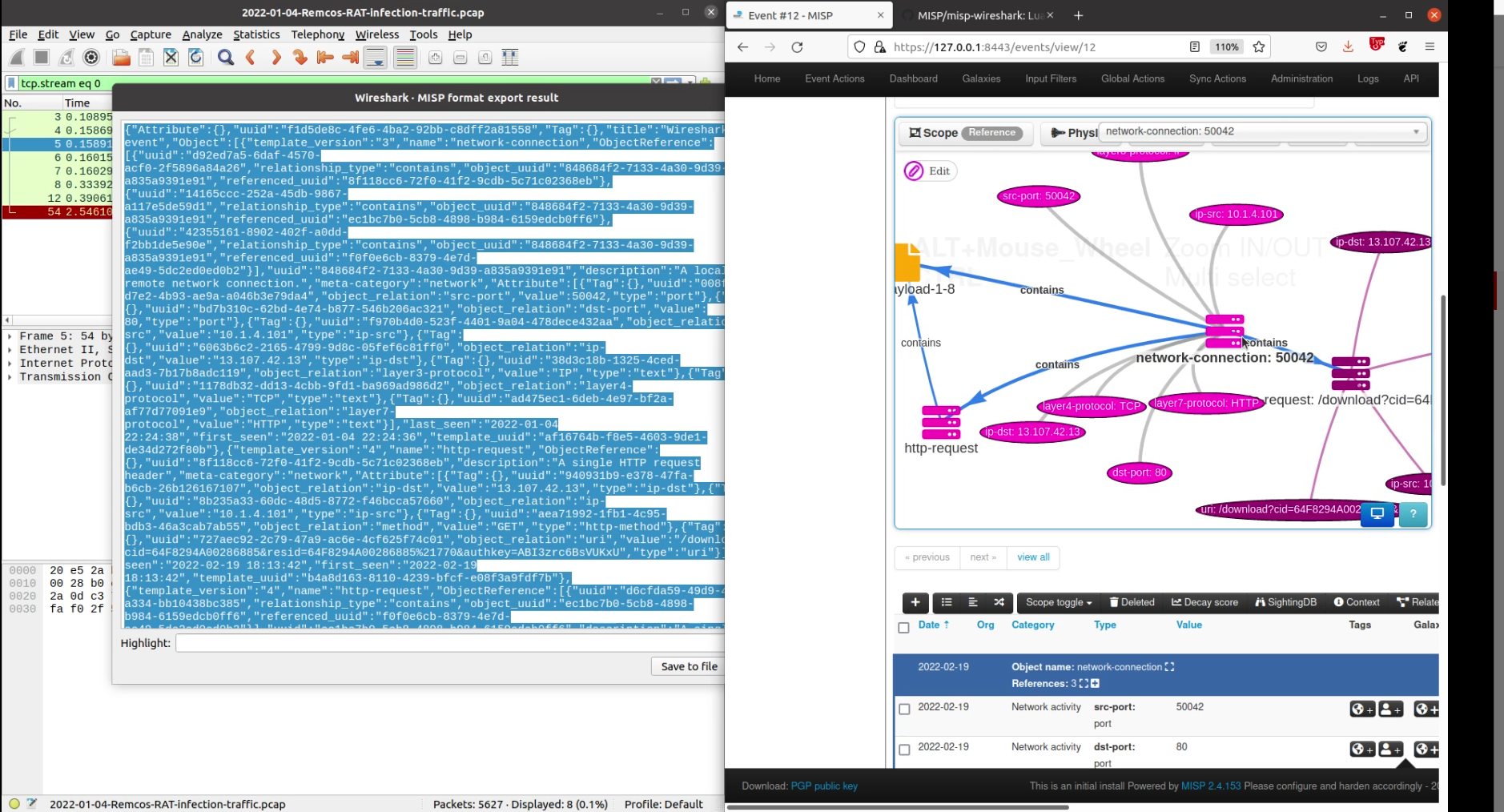 misp-wireshark screenshot 1