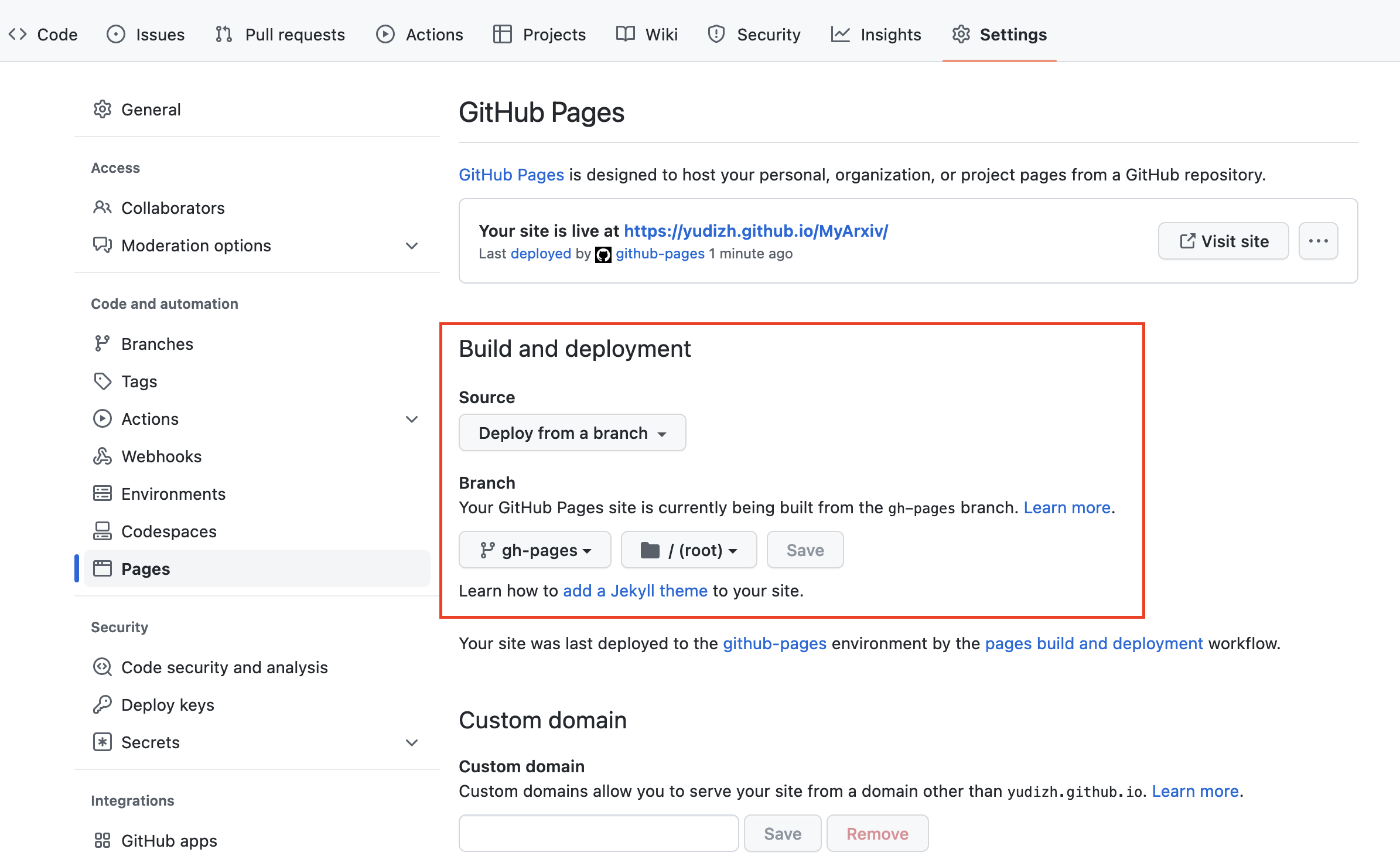 MyArxiv screenshot 7