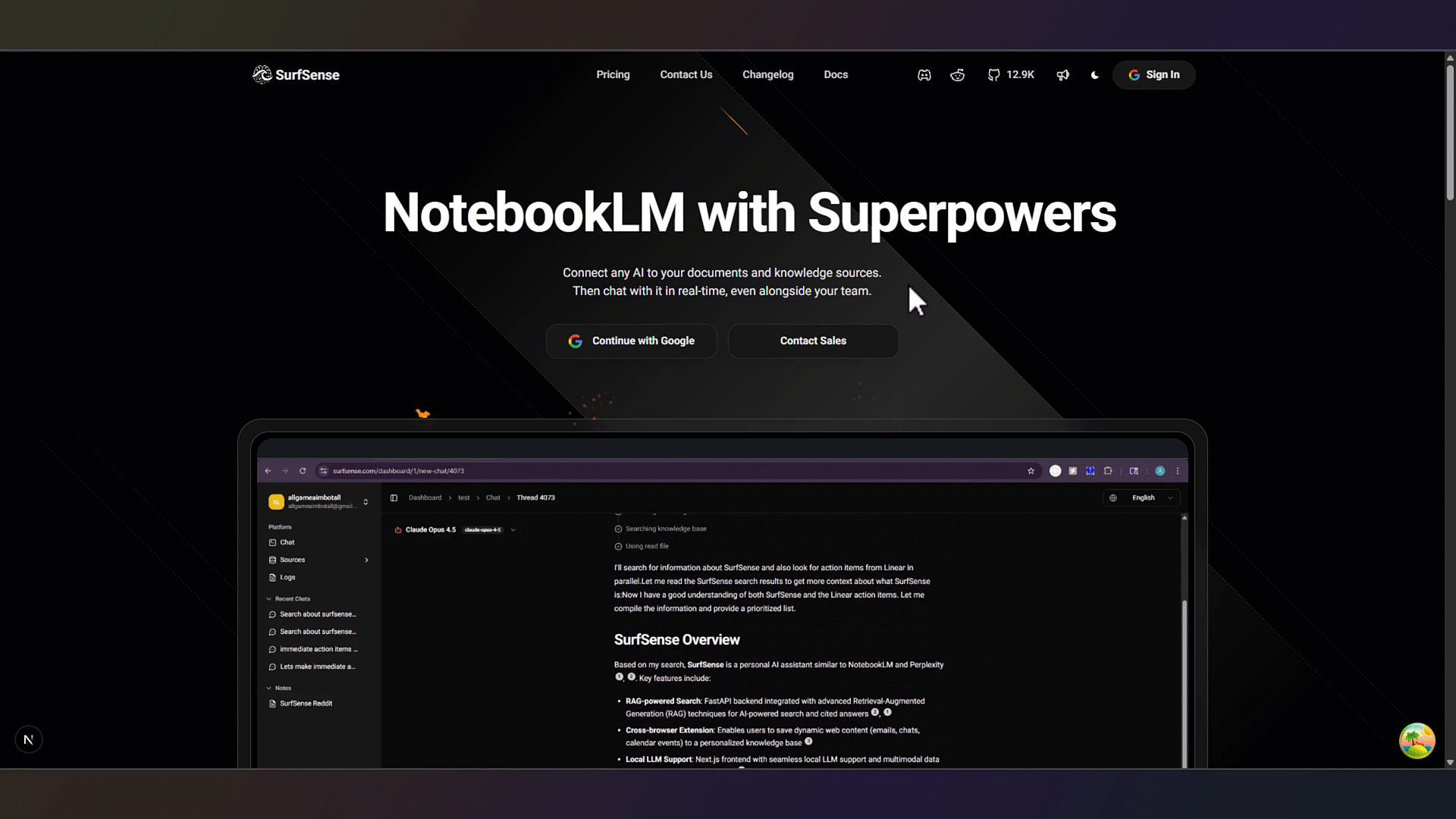 SurfSense screenshot 1