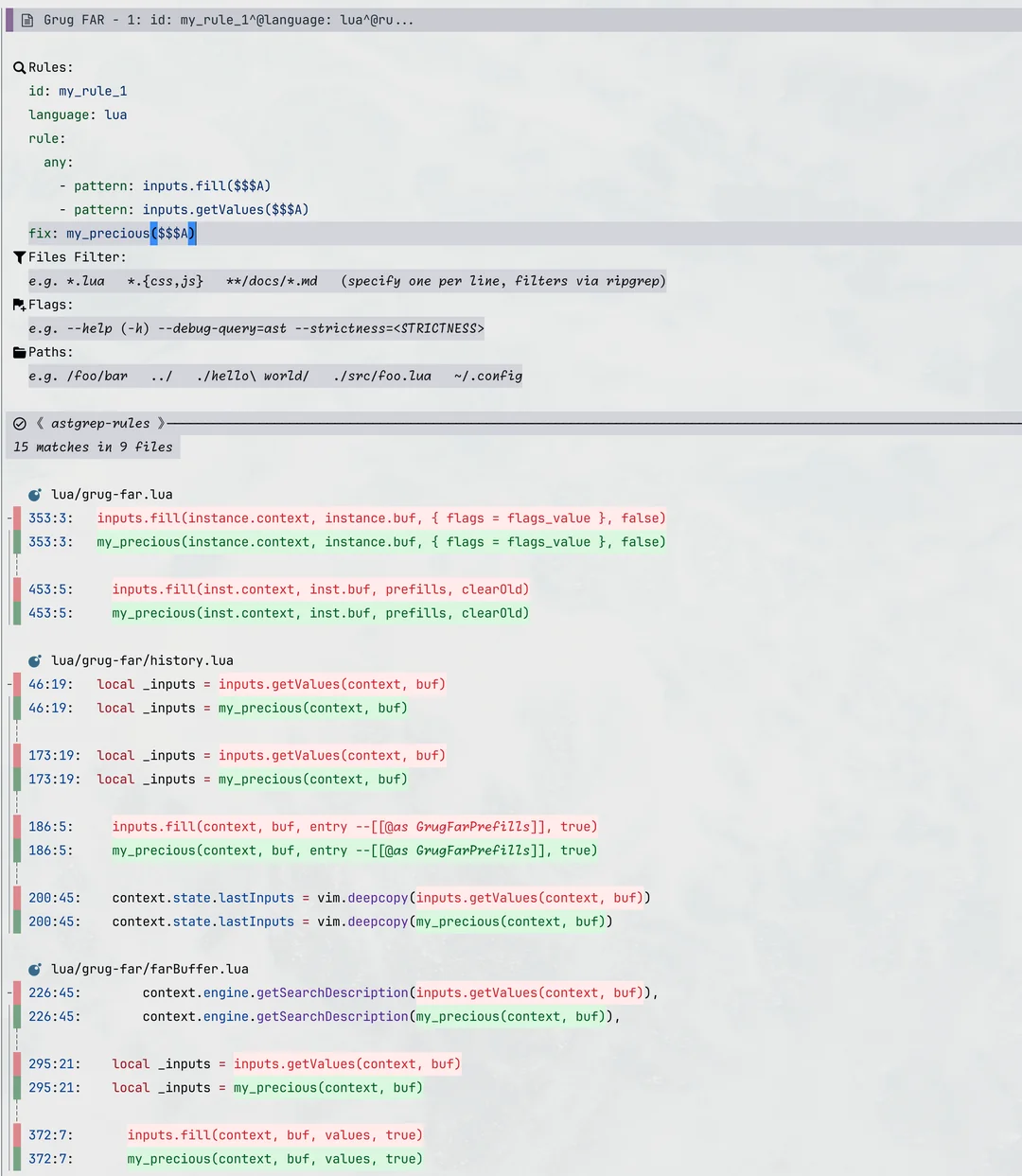 grug-far.nvim screenshot 12