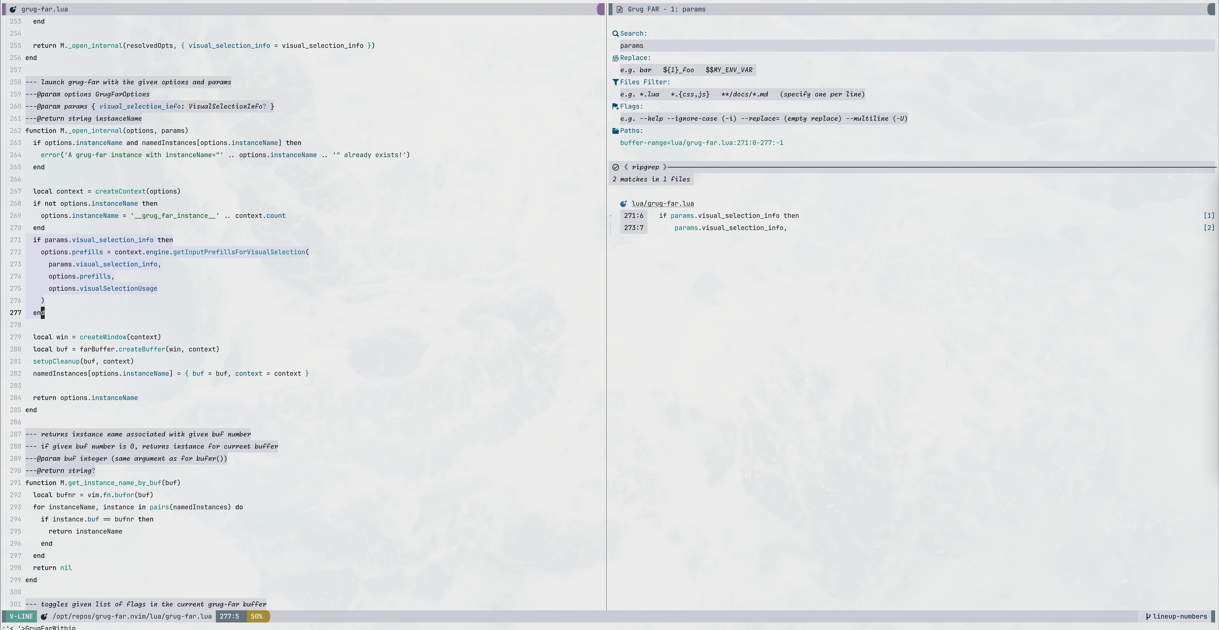 grug-far.nvim screenshot 6