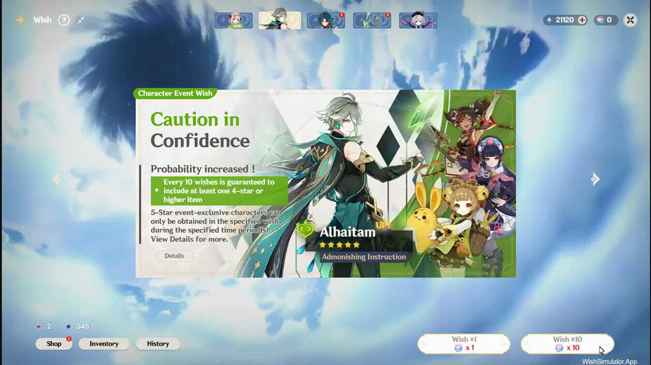Genshin-Impact-Wish-Simulator screenshot 6