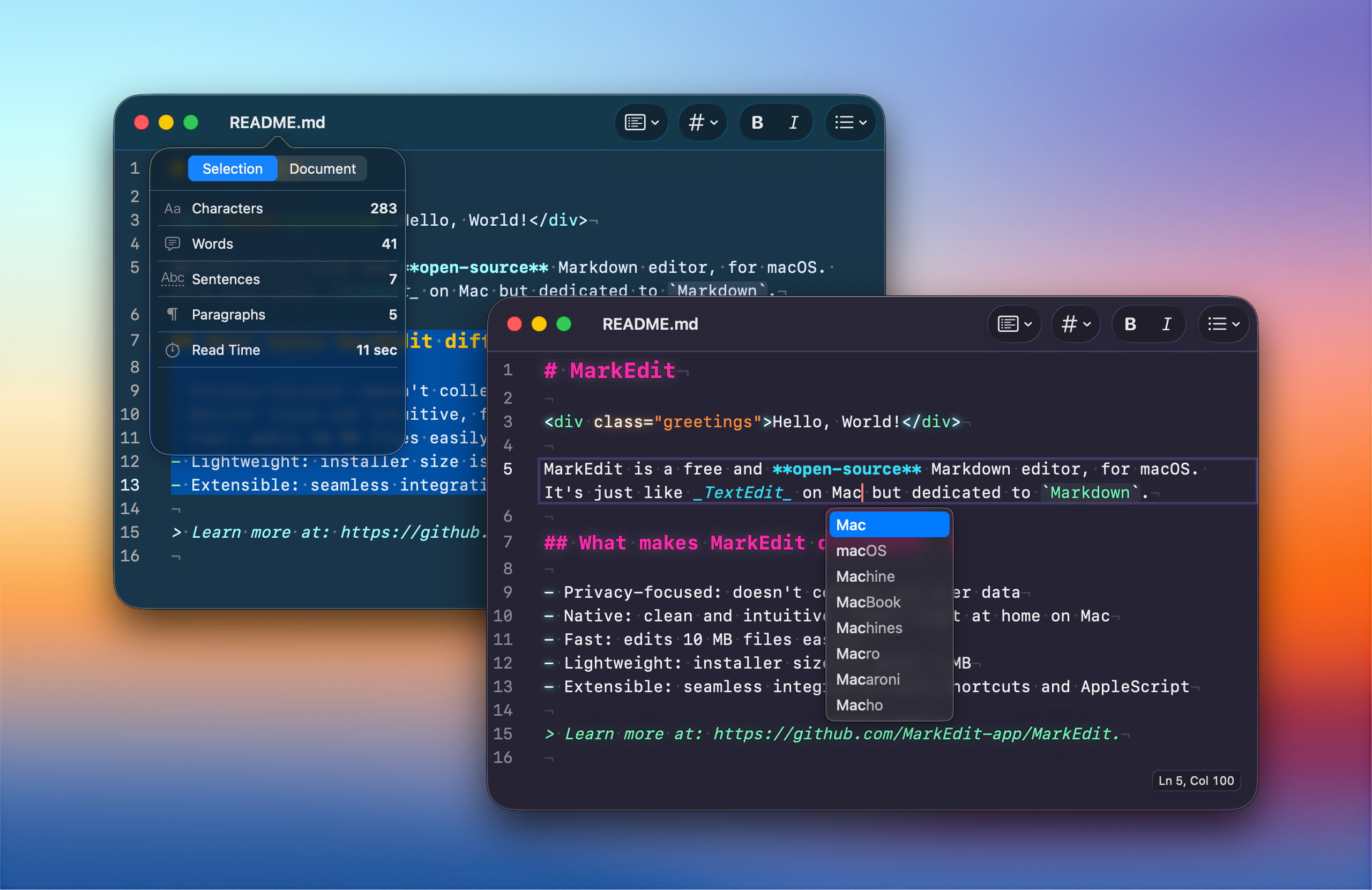 MarkEdit screenshot 2