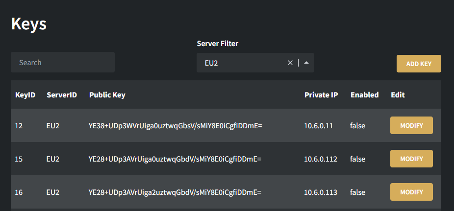 Wireguard-Manager-GUI screenshot 1