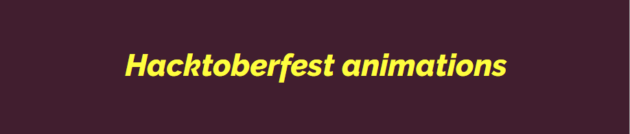 Hacktoberfest-animations screenshot 2