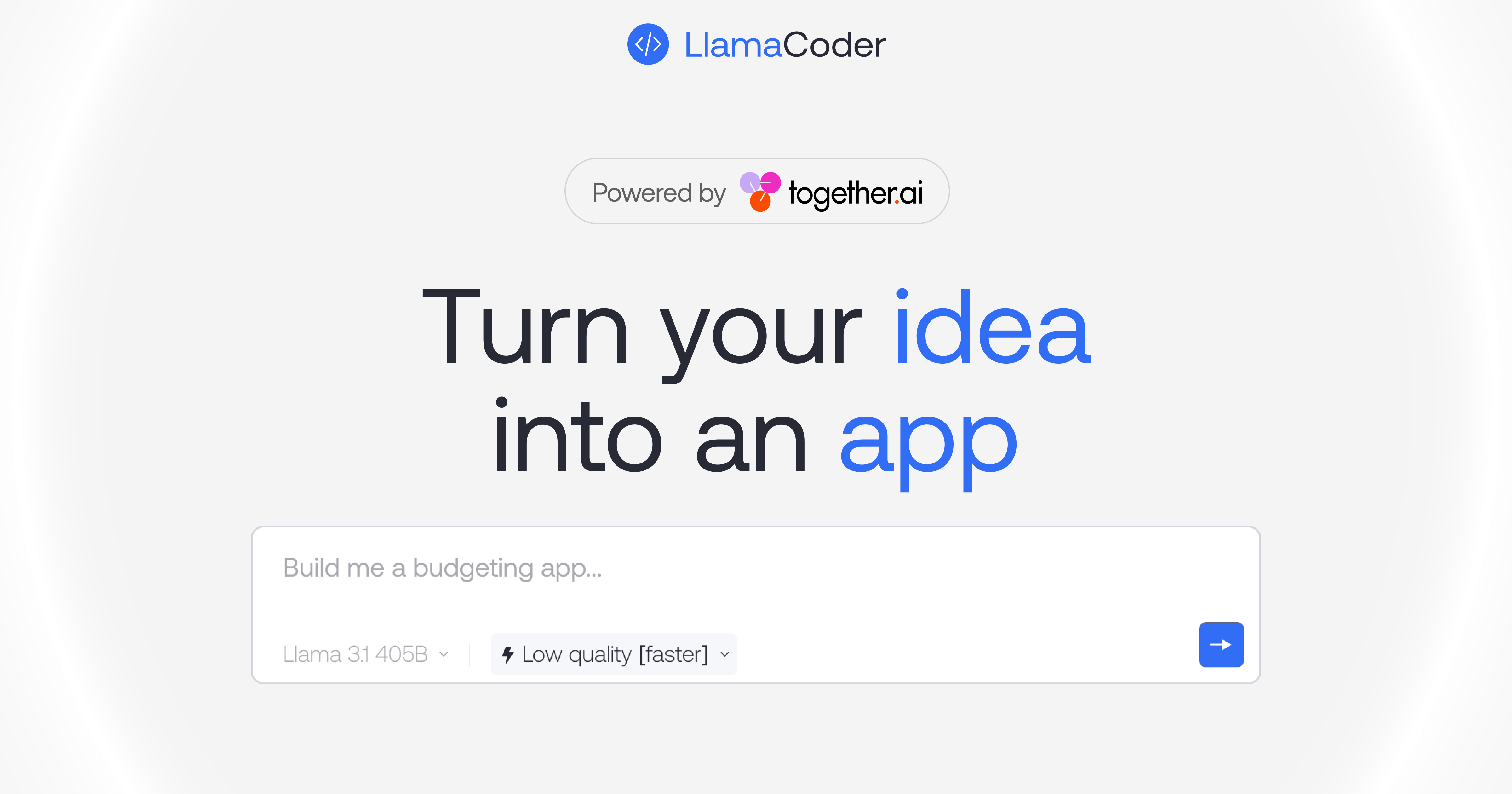 llamacoder screenshot 1