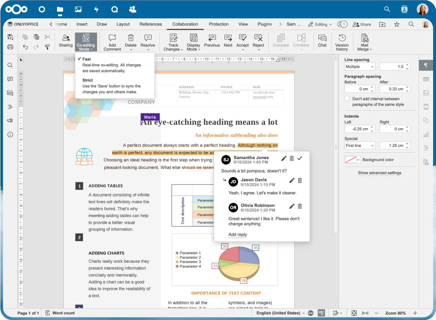 onlyoffice-nextcloud screenshot 1