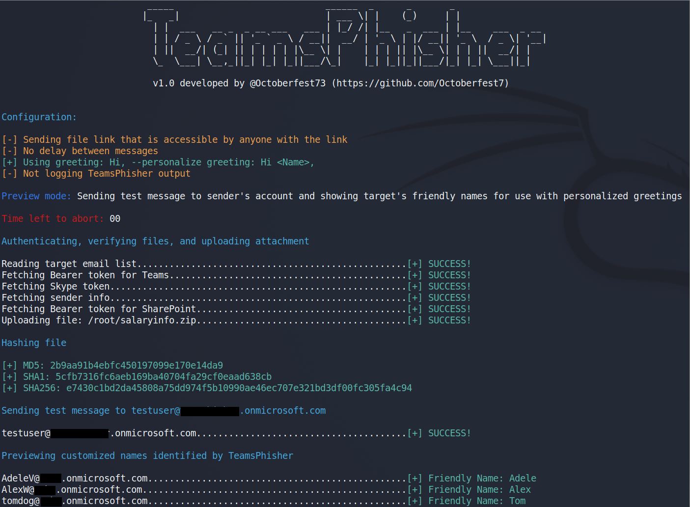 TeamsPhisher screenshot 8