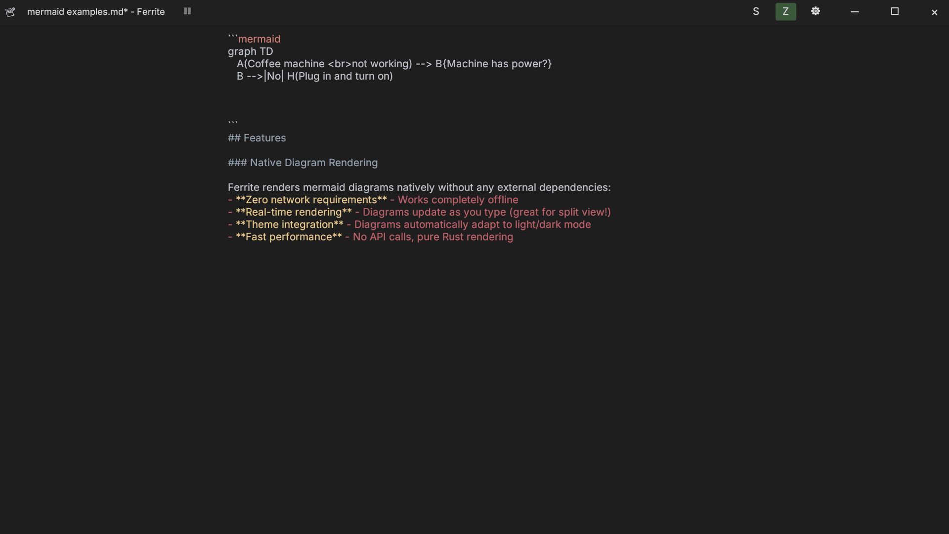 Ferrite screenshot 1